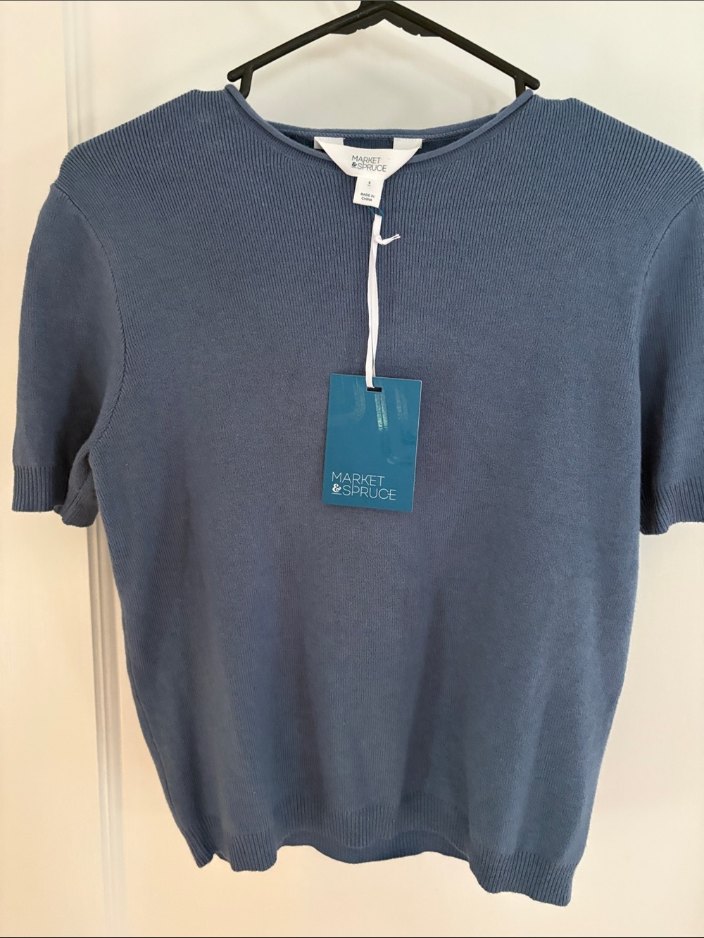 Market & Spruce Men’s Short-Sleeve Crewneck Shirt — Slate Blue